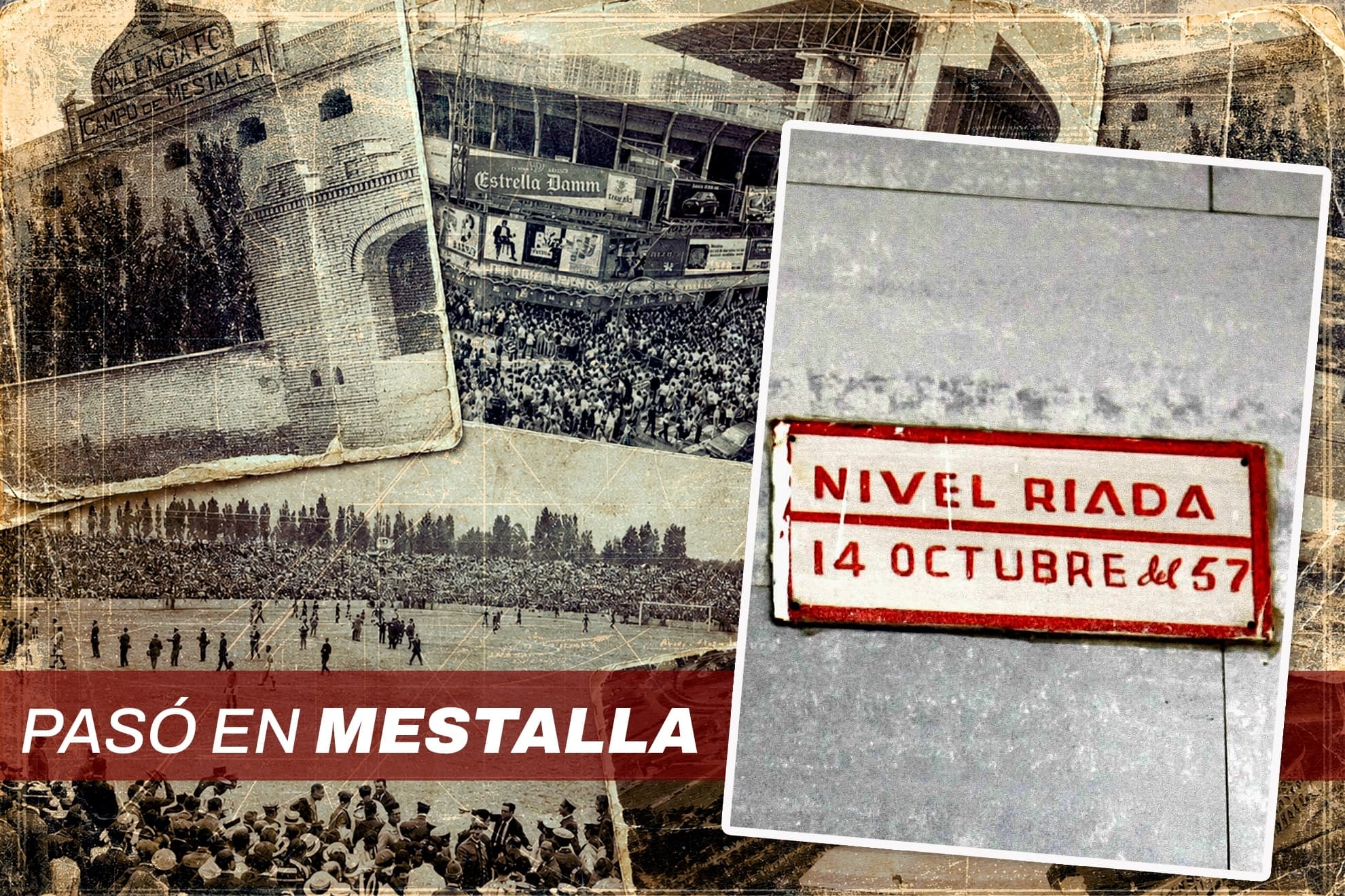 Qué pasó en Mestalla... un 14 de octubre: la riada de 1957 y el estadio anegado por completo de agua