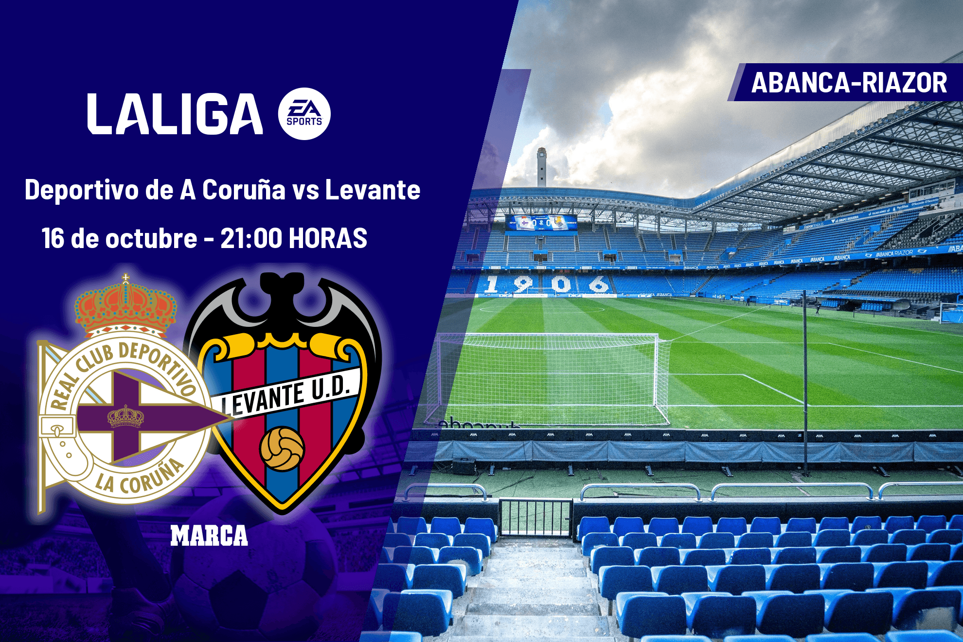 Deportivo - Levante: horario y dónde ver hoy en TV y online el partido de la jornada 9 de LaLiga EA Sports