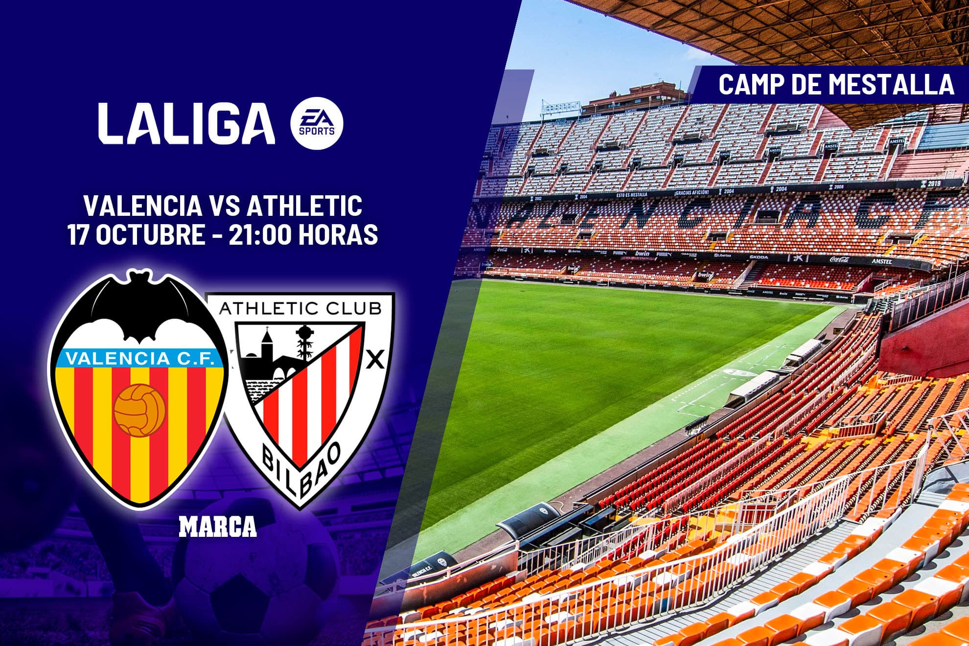Valencia - Athletic | Aguirre deja quieto el banquillo de Mestalla: previa, análisis, pronóstico y predicción