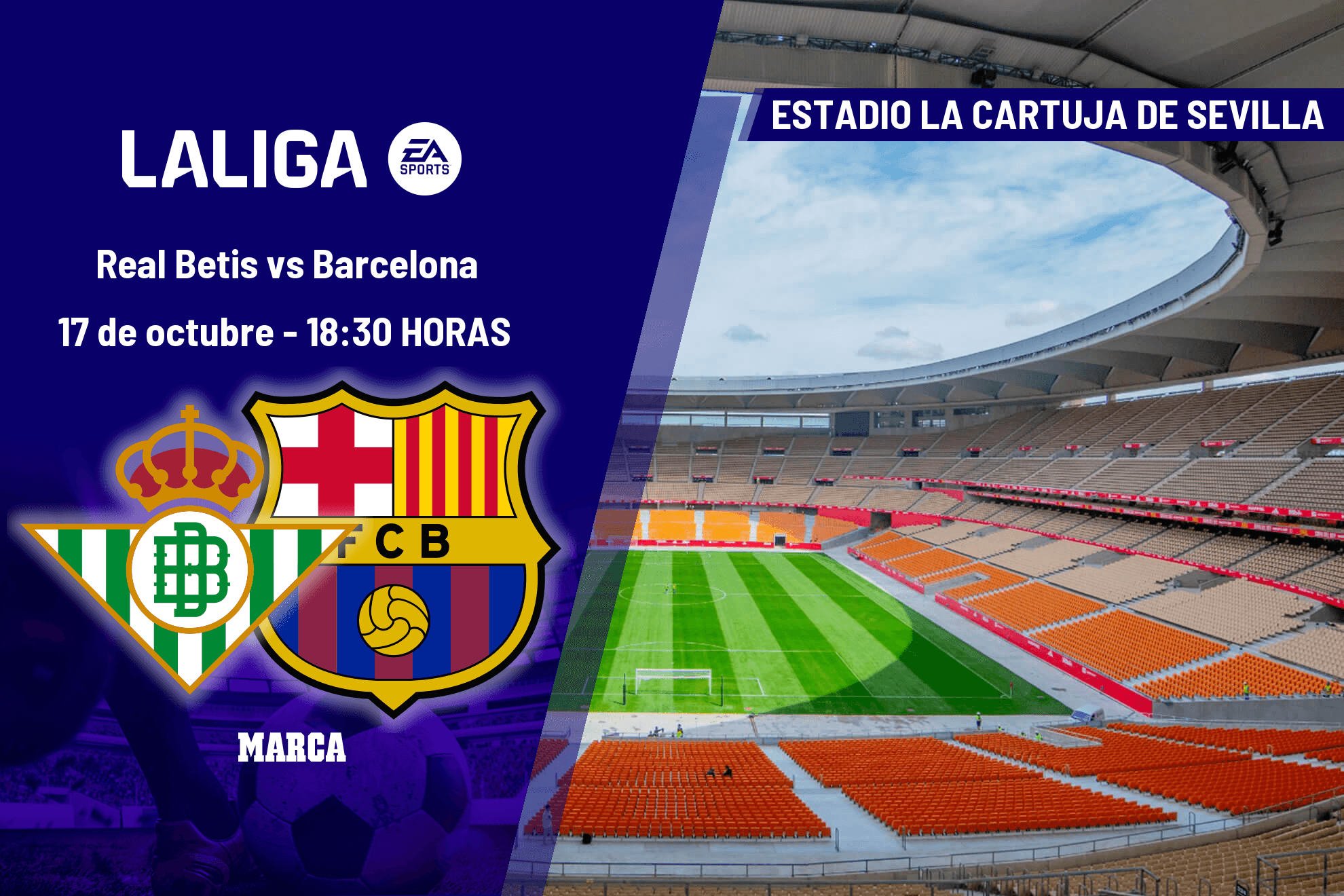 Dónde ver hoy el Real Betis - Barcelona de LaLiga EA Sports: a qué hora es y canal de TV del partido de la jornada 9