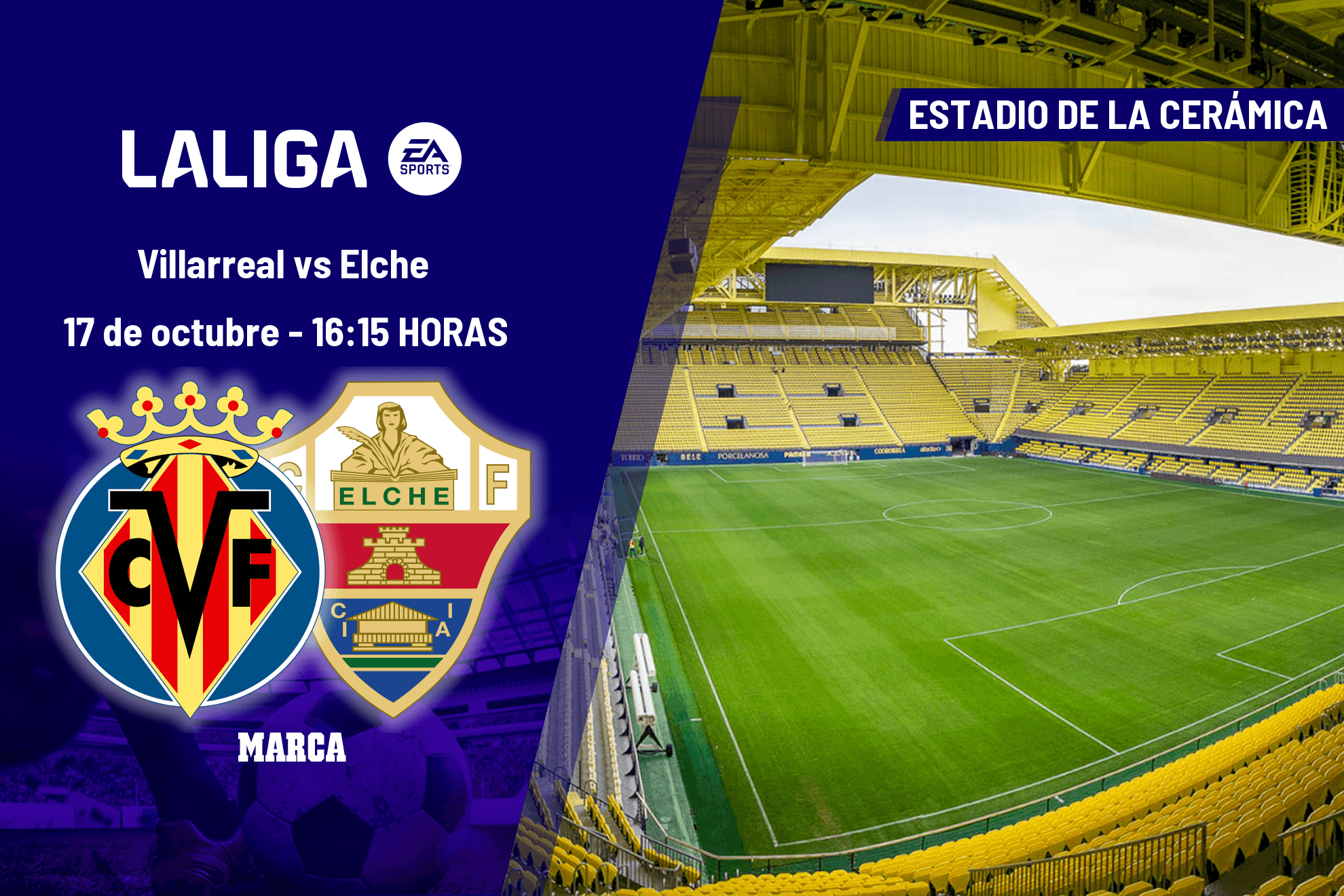 Villarreal - Elche: horario, dónde ver en TV y canal del partido de LaLiga EA Sports