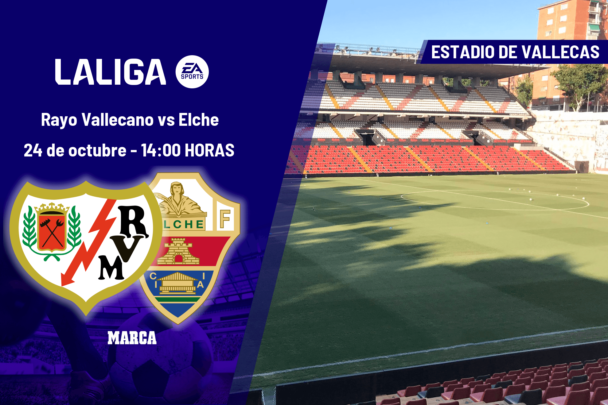 Rayo Vallecano - Elche: horario, dónde ver en TV y canal del partido de LaLiga EA Sports