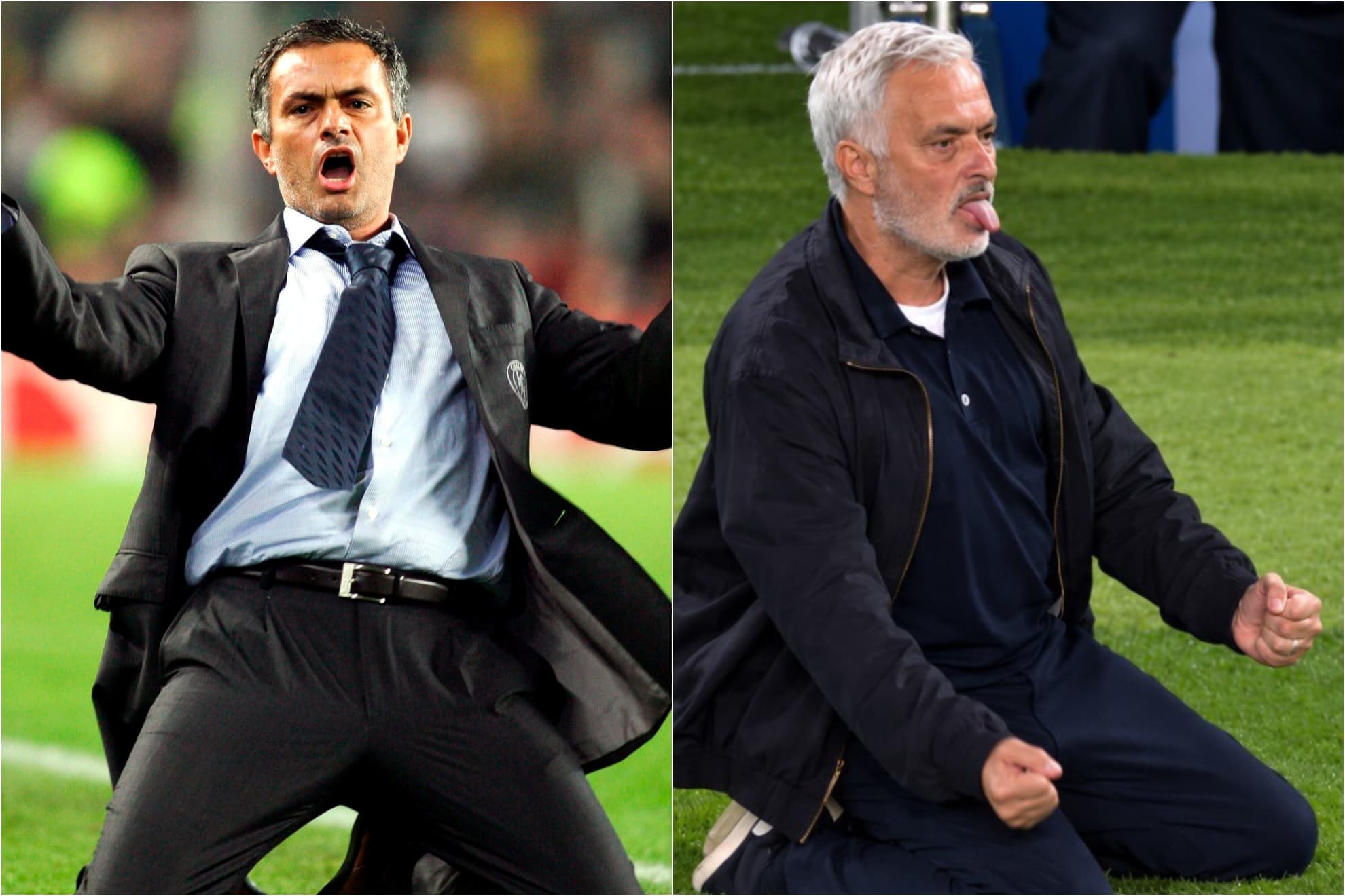 Otro rodillazo de Mou en el Camp Nou 20 años después