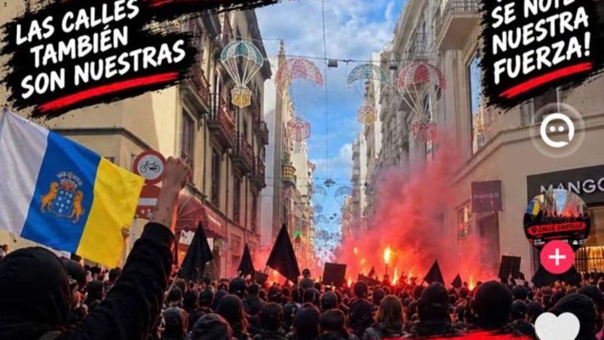 Detenidos los presuntos líderes de Blocus en Tenerife, uno menor, por la convocatoria violenta para este fin de semana